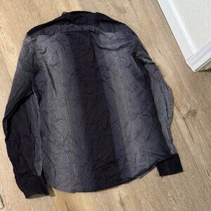 Men's Versace Collection Navy Stripe Button Down Dress Shirt Size 42